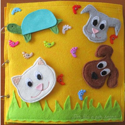Libro tattile animali 1 anno - Bambini - Giocattoli - di Per filo e