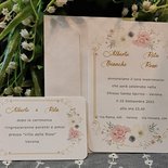 Invito Matrimonio decoro Fiori con stampa gratis