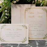 Invito Matrimonio decoro Fiori con stampa gratis