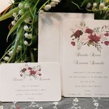 Invito Matrimonio decoro Fiori con stampa gratis