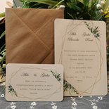 Invito Matrimonio decoro Fiori  con stampa gratis