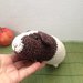 Cavia bianco e marrone amigurumi uncinetto gioco