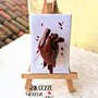 Quadretto miniatura cuore anatomico - con cuore, sangue, tela, horror, handmade