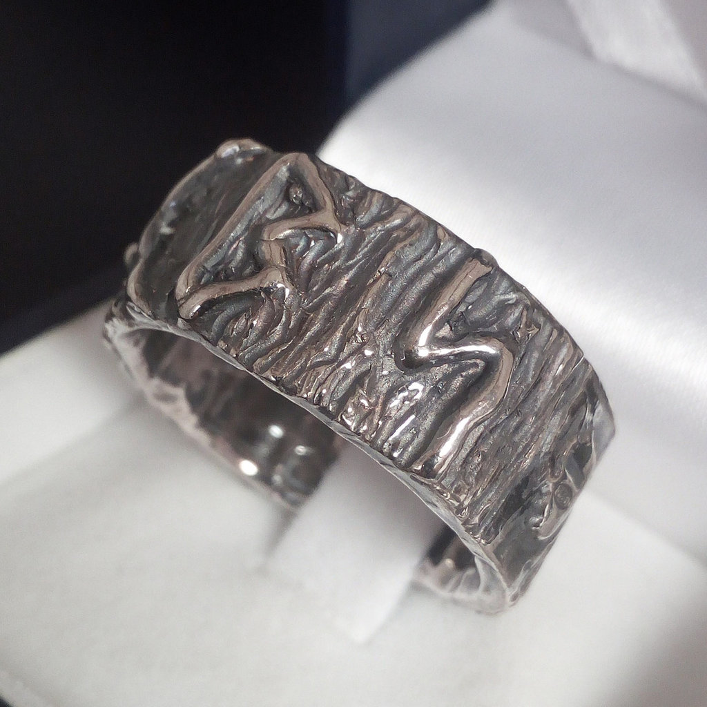 Anello Vichingo Runico Con Albero Della Vita, In Argento 925 Vintage | Regolabile Per Uomo E Donna