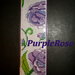 Segnalibro punto croce #4 Purple Roses