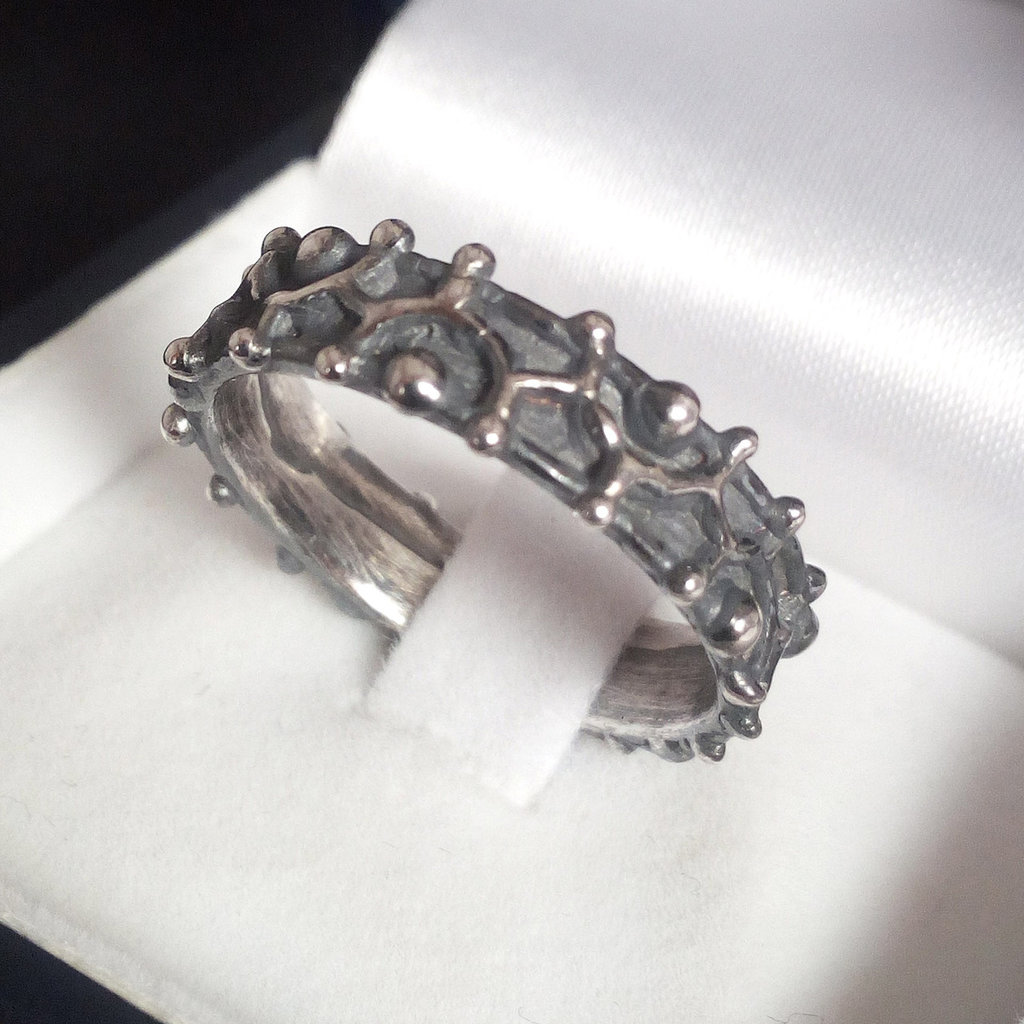 Anello Argento Sterling Piatto Anello Piatto In Argento Sterling 925 - Larghezza 4mm, Forma A D, Fatto A Mano In Gran Bretagna, 45 Taglie Anello Solido Personalizzabile TGS - Foto 6