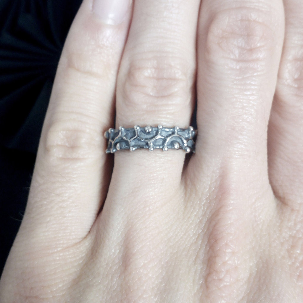 Eternity Argento 925 Fedina Anello Zirconi Bianchi Cipollina 3 Mm