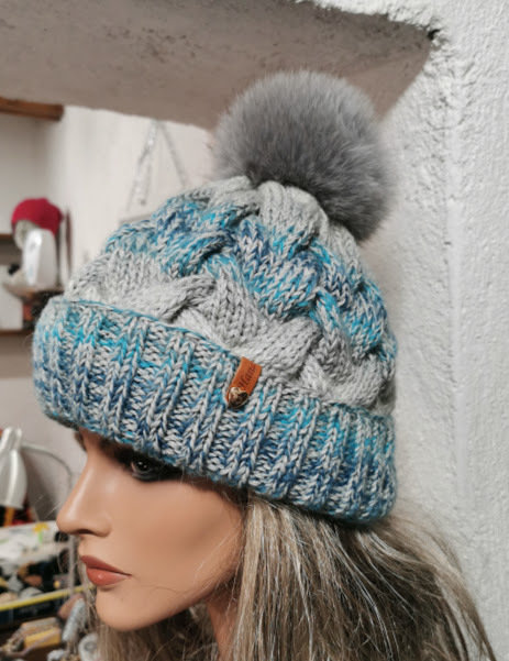 Berretto Con Pompon Fodera Peluria Berretto Invernale Donna Con Pompon E Fodera In Pelliccia - Taglia Unica, Vari Colori Berretto A Maglia Donna - Foto 3