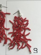 Orecchini pendenti rosso corallo