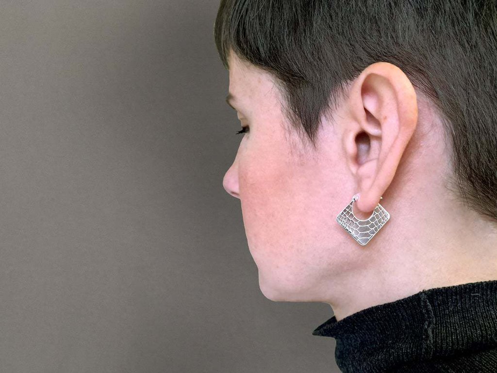 Orecchini A Forma Di Serpente In Argento Sterling, Orecchini - Foto 8