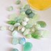 Perline di vetro ceche mix Giada verde viola 50gr circa