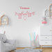 Adesivo murale Baby filo di panni personalizzabile con nome