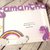 Cornice bambina Arcobaleno Unicorno Glitter con nome