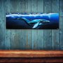 Quadro/appendiabiti tema orca marina dipinto a mano con colori acrilici e 4 ganci di ferro inclusi
