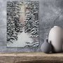 Quadro alberi e neve in legno e dipinto a mano con acrilici