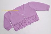 Golfino di lana per bimba colore lilla chiaro