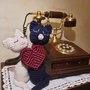 Gattini innamorati amigurumi con cuore macramè 