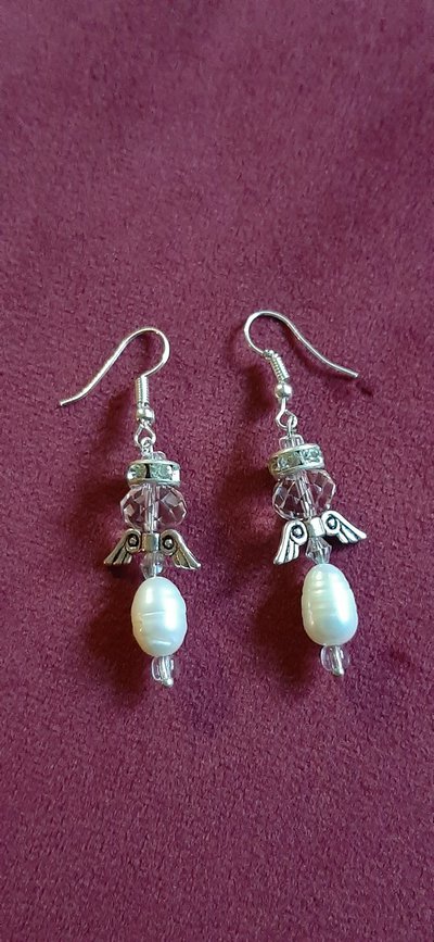 Orecchini Pendenti Donna Farfalla E Fiore Di Ciliegio – Argento 925 Con Perle Barocche E Zirconi (Placcato Oro, Varie Opzioni)