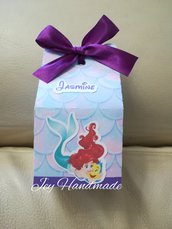 Scatolina segnaposto Jasmine Ariel sirenetta  principesse nascita battesimo compleanno confetti bomboniere 