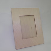 Cornice porta fotografia falda larga in legno quadrata cm 7x7