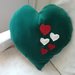 Cuscino  a forma di cuore verde smeraldo