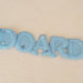 banner name personalizzati in pannolenci cavallo a dondolo con cuori in scala di blu
