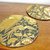 Set di 2 Sotto-piatti/ Sotto-vasi di tessuto Obi/Kimono Giapponese 100%Seta con fili d'Oro /Ottimo per regalo