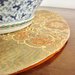 Sotto vaso/oggetto di Tessuto Obi /Kimono Giapponese 100%Seta con fili d'Oro