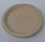 Piatto vassoio in legno di faggio per polenta tondo cm 16,5