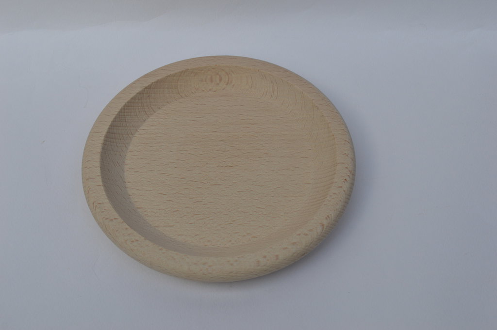 Piatto vassoio in legno di faggio per polenta tondo cm 16,5 Per l... su MissHobby