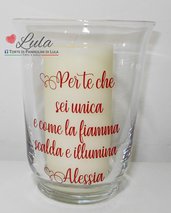 Vaso / Lanterna personalizzato con nomi e dedica! + candela profumata / Romantica idea regalo San Valentino / Anniversario