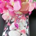 Sacchetto porta confetti con cuoricini fucsia e  rosa e flamingo in legno 