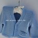 Cardigan coprifasce /giacchino / bambino in lana merinos lavorato a mano