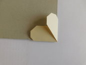 segnalibro angolare in cartoncino mod. cuore origami 
