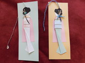 segnalibro in cartoncino stile origami mod.geisha 