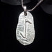 Ciondolo runico/vikings "runa Eihwaz" in argento 925 fatto a mano C89