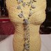 Collana lunga foglie realizzata all'uncinetto (crochet) con filo lurex