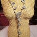 Collana lunga foglie realizzata all'uncinetto (crochet) con filo lurex