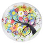 Cabochon vetro albero della vita fiorito 25mm diametro