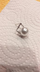 Orecchini in argento 925 e zirconi con perla di Madreperla bianca 