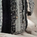 Borsa in lana a secchiello uncinetto righe verticali nel grigio