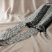 Borsa in lana a secchiello uncinetto righe verticali nel grigio
