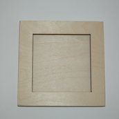 cornice porta mattonella in legno cm 10x10