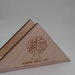 Portatovagliolo in legno a triangolo albero della vita inciso a laser cm 7,5 x 15 x 5