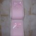 Delicato portaroitoli per carta igenica in puro cotone a quadretti bianco e rosa con passamaneria fiocchettidi raso e perline