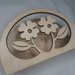 Portatovagliolo in legno artigianale sagoma fiori cm 15x10x5