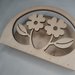 Portatovagliolo in legno artigianale sagoma fiori cm 15x10x5