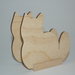 Portatovagliolo in legno artigianale sagoma gatto cm 11x5x9