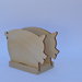 Portatovagliolo in legno artigianale sagoma maiale cm 11x5x9