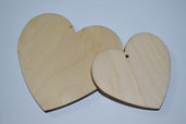 Sagoma cuore in legno cm 8